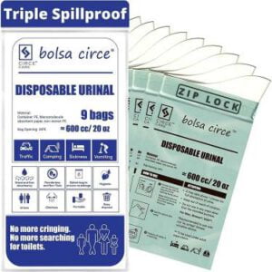 Bolsa Circe Disposable Urine Bags - Resealable Bags for Emergency Urinal & Vomit for Car Sickness