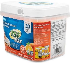 Camco TST Ultra-Concentrated Orange Citrus Scent RV Toilet Treatment Drop-Ins