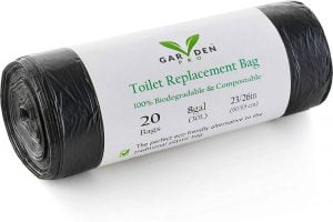 Portable Toilet Replacement Bags - 100% Compostable & Biodegradable Toilet Bags for Camping