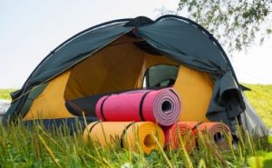 Camping Sleeping Pad in a tent