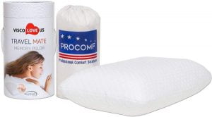 ProComf Travel and Camping Mate - Small Memory Foam Pillows for Kid's or Adult's