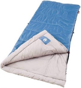 Coleman Sun Ridge Warm Weather Sleeping Bag for Camping in 40°F