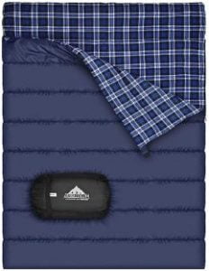 Flannel Lined Double Sleeping Bag for Camping